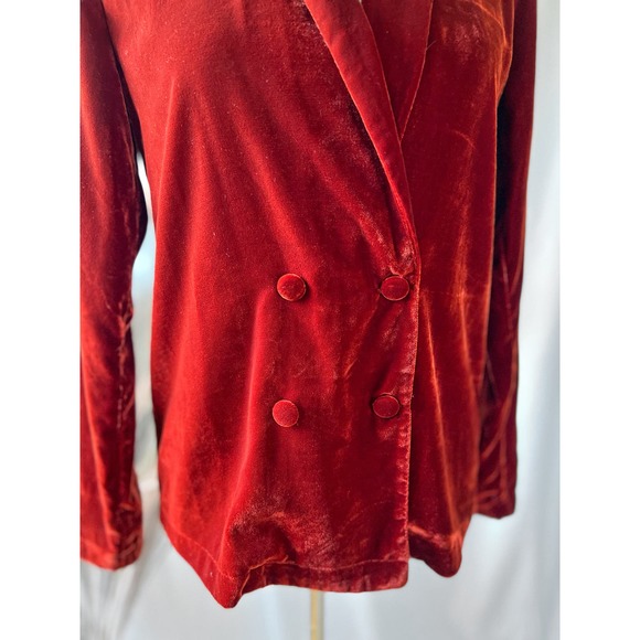 Re:Named Red Velvet Double Breasted Blazer - Picture 4 of 11